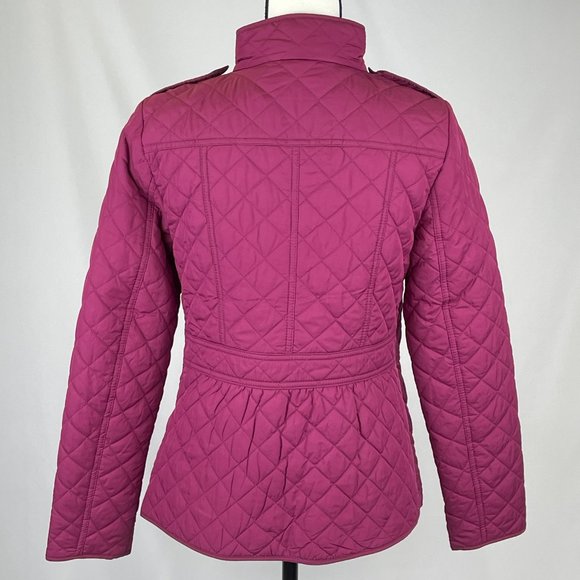 Talbots Lightweight Quilted Raspberry Color Jacket, Size XS - Picture 2 of 7